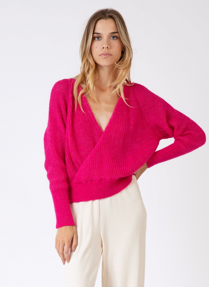 LAUDY knitted wrap sweater