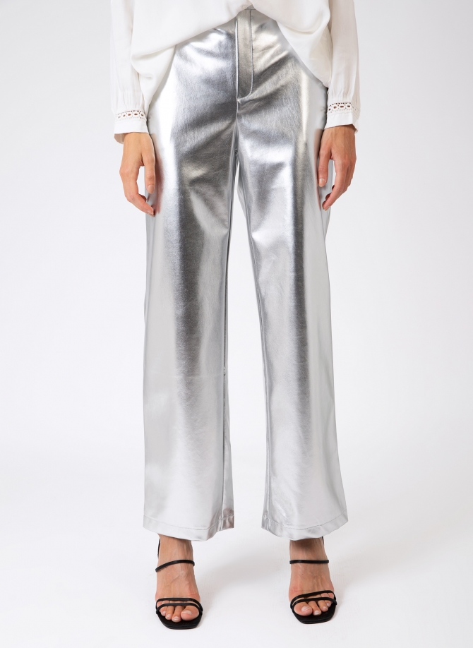 PITTY straight-leg pants in imitation leather  - 1
