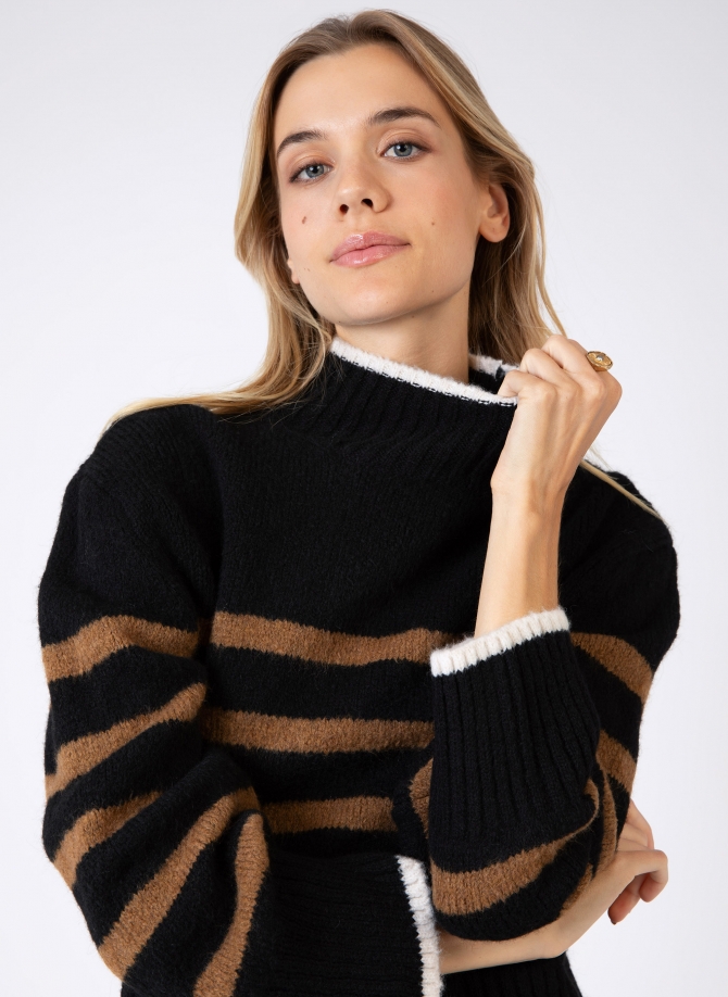 Striped cocoon sweater LEROLI A  - 6