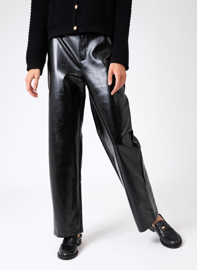 PITTY straight-leg pants in imitation leather  - 11