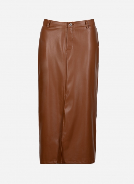 Midi skirt in imitation leather JULINA  - 2