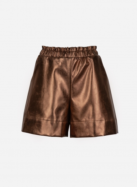 POUMY imitation leather shorts  - 1