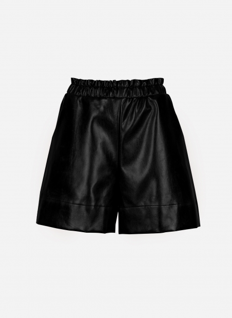 POUMY imitation leather shorts  - 2