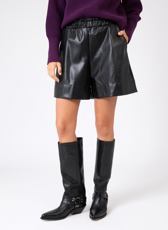 POUMY imitation leather shorts  - 1