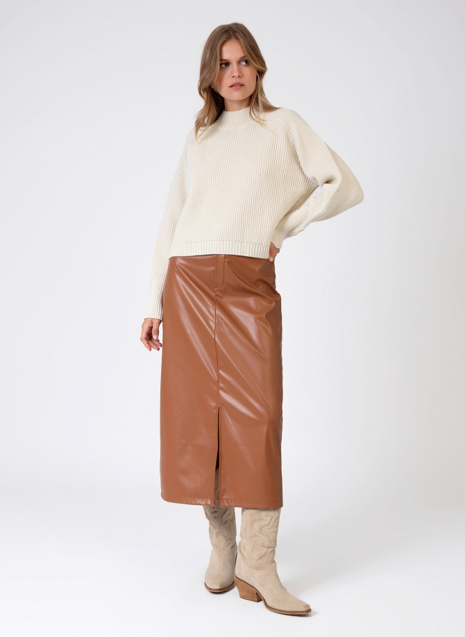 Midi skirt in imitation leather JULINA  - 2