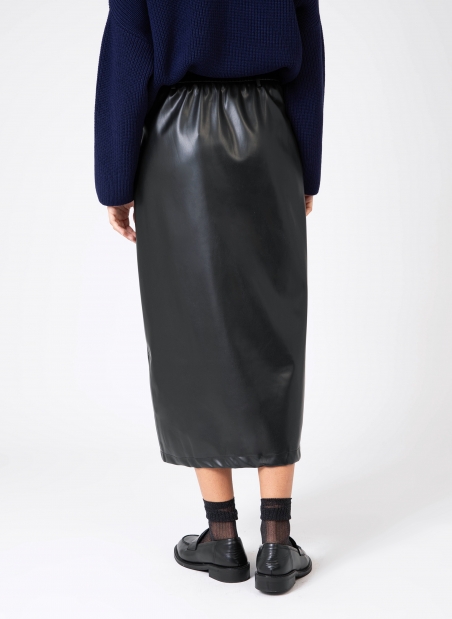 Midi skirt in imitation leather JULINA  - 10