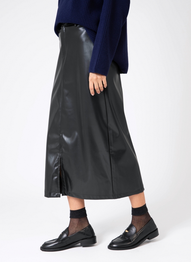 Midi skirt in imitation leather JULINA  - 9