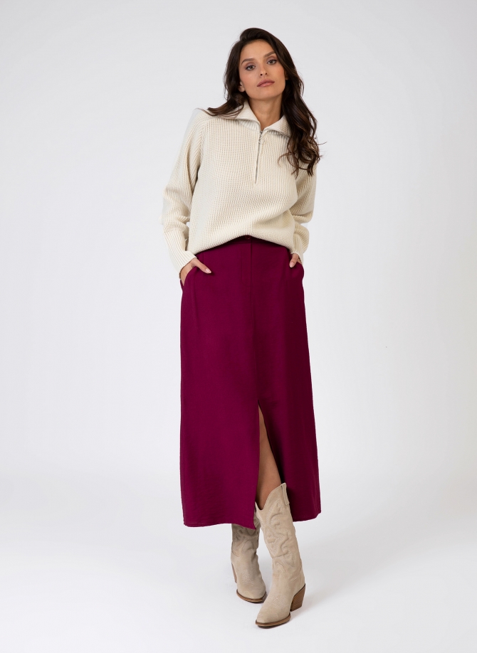 Plain long slit skirt GINNOLA  - 2