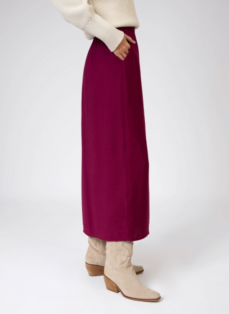 Plain long slit skirt GINNOLA  - 4