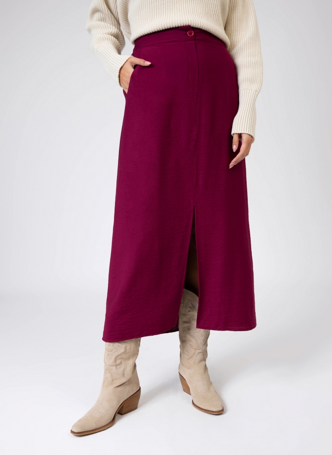 Plain long slit skirt GINNOLA  - 1