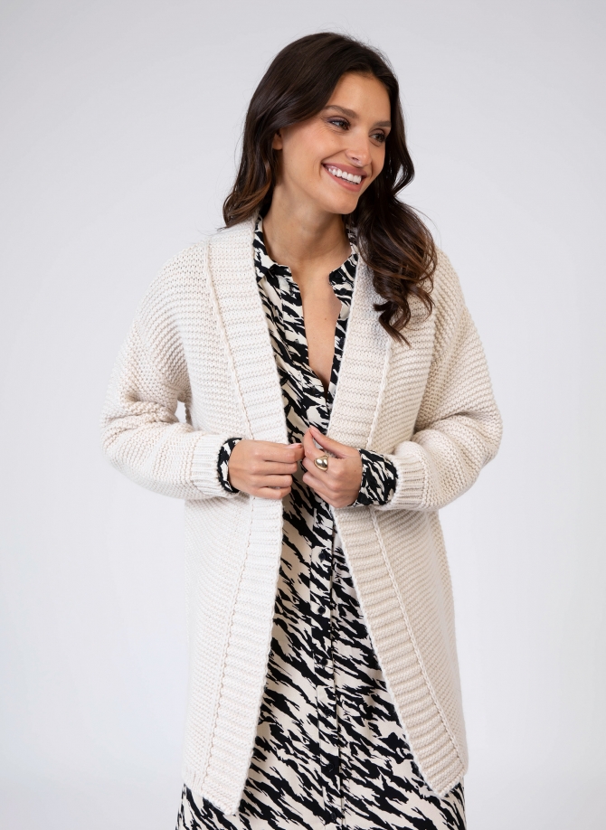 Long-sleeved knitted cardigan LEPACIFIC  - 1