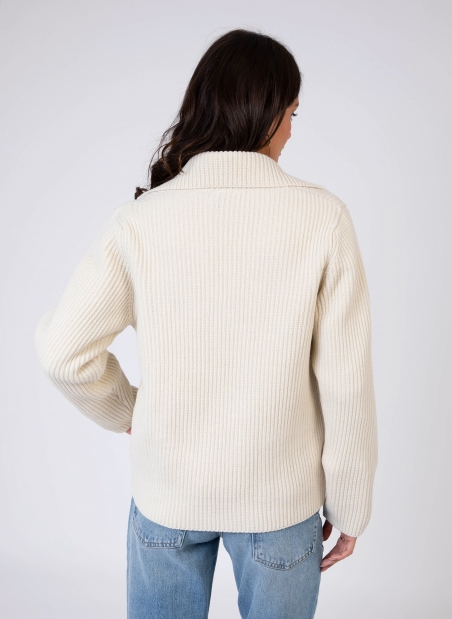 Plain short knitted cardigan LECROISA  - 5