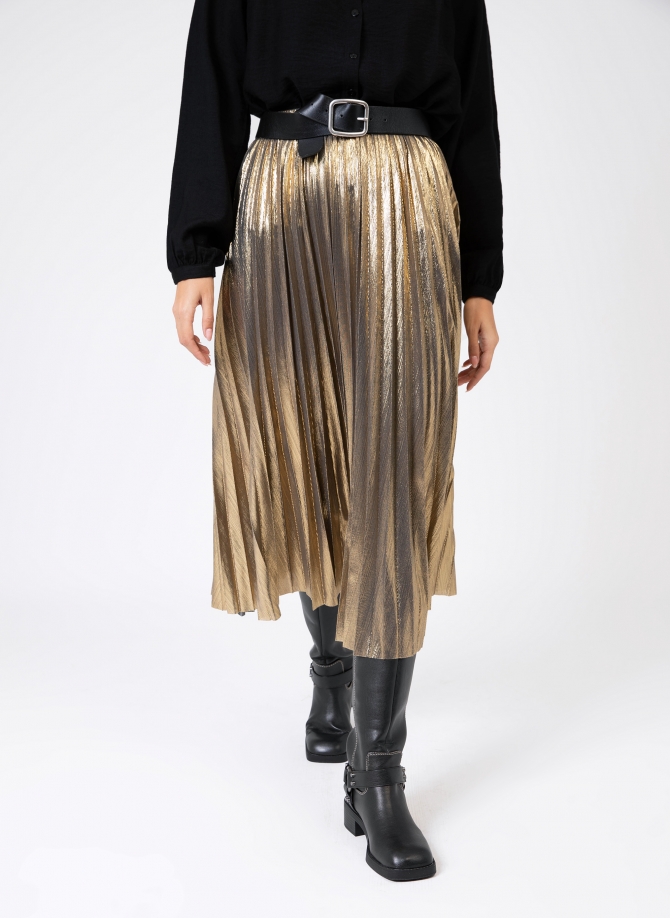 JUSTINA iridescent pleated long skirt  - 20