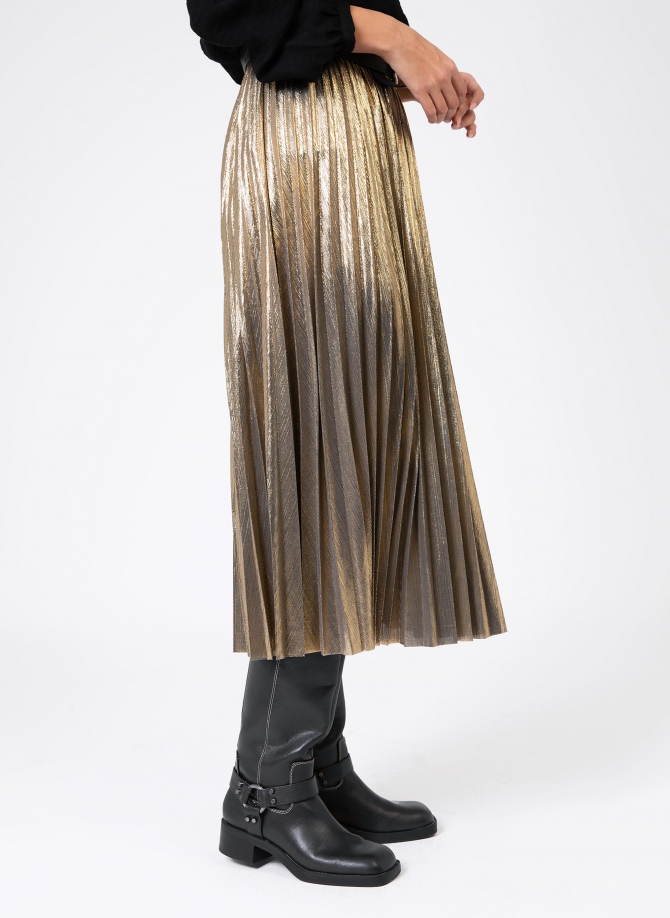 JUSTINA iridescent pleated long skirt  - 22