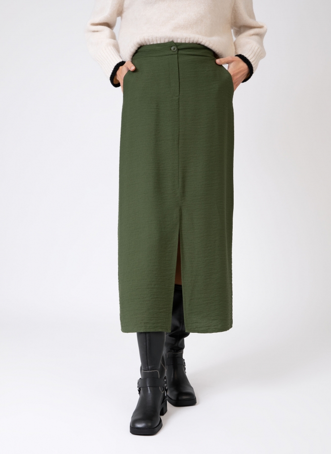 Plain long slit skirt GINNOLA  - 14