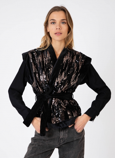Embroidered sequin jacket HOMI  - 1