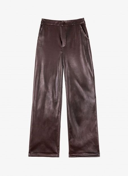 PITTY straight-leg pants in imitation leather  - 21