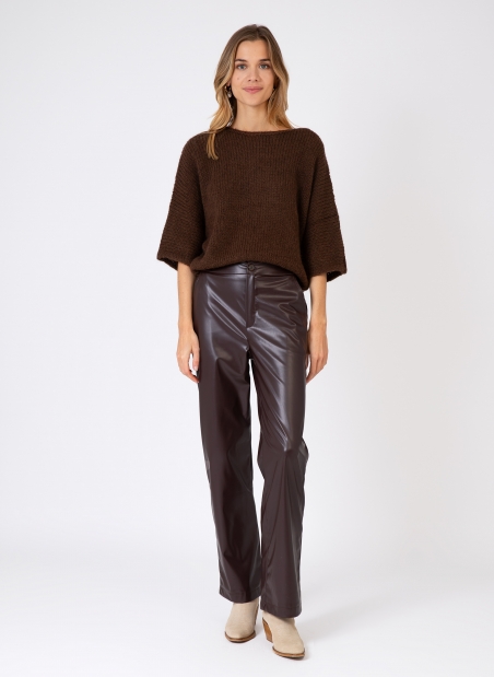 PITTY straight-leg pants in imitation leather  - 17