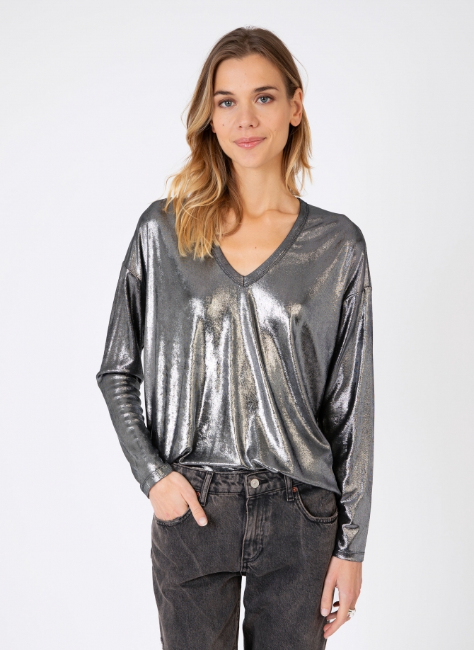 Metallic long-sleeved T-shirt AGNESY  - 11