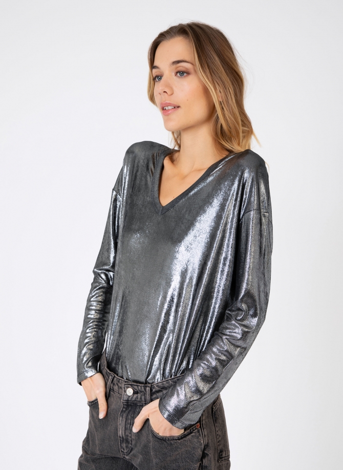 Metallic long-sleeved T-shirt AGNESY  - 13