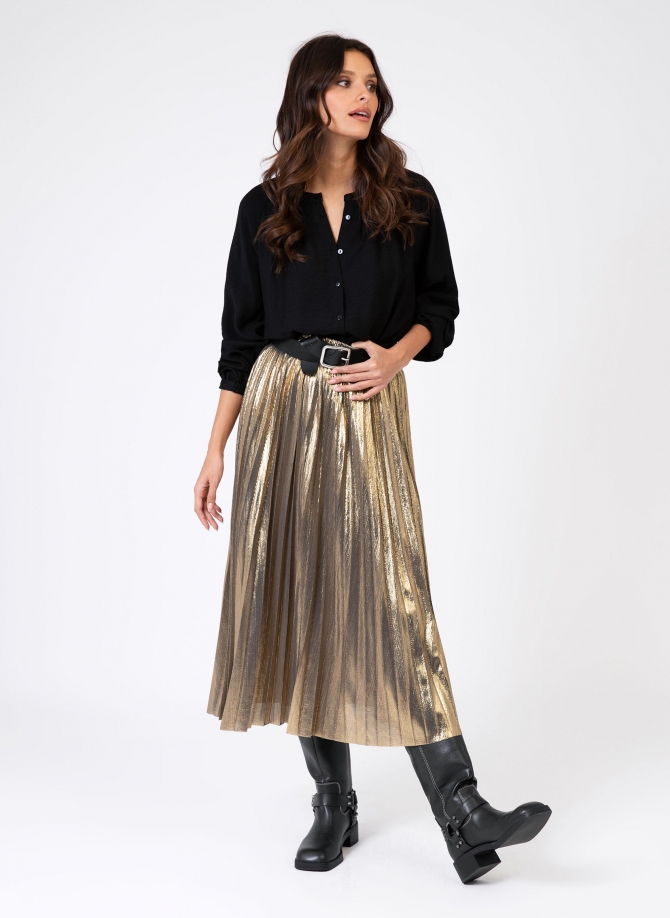 JUSTINA iridescent pleated long skirt  - 20
