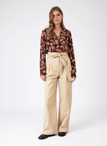 KATISSA long-sleeved printed blouse  - 1