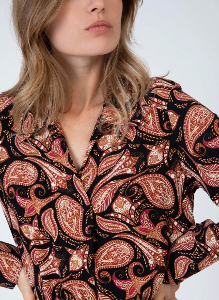 KATISSA long-sleeved printed blouse  - 2