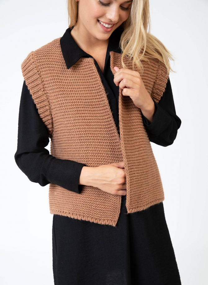 Sleeveless knitted cardigan LEGRINGO  - 2