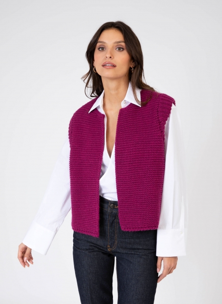 Sleeveless knitted cardigan LEGRINGO  - 28