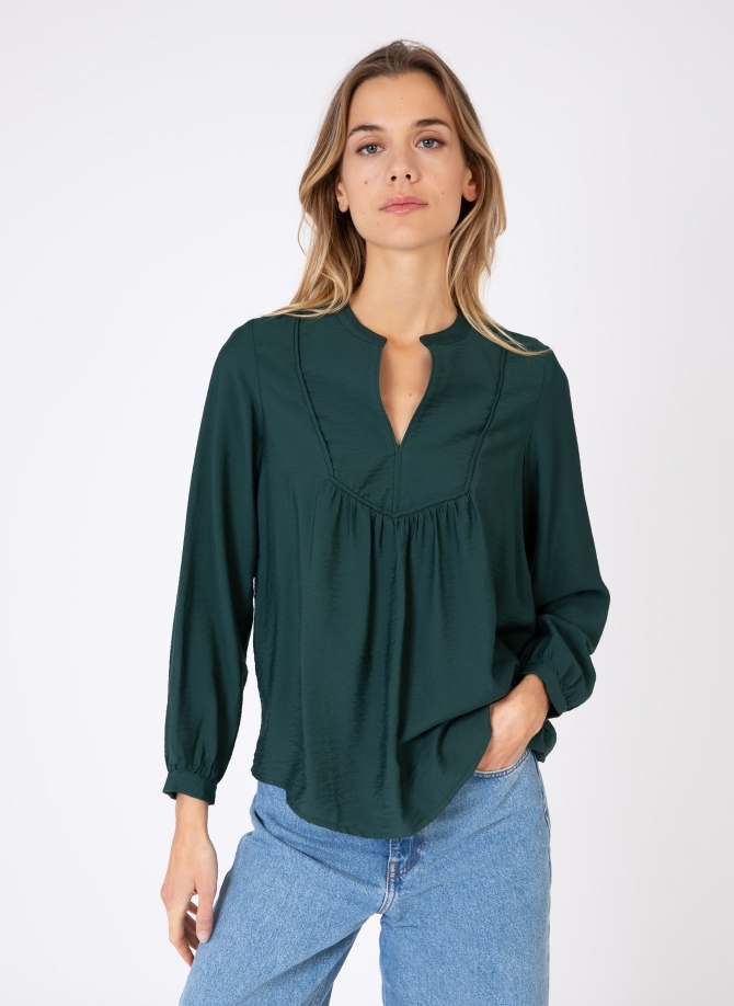 Plain Tunisian neck blouse KIFA  - 7