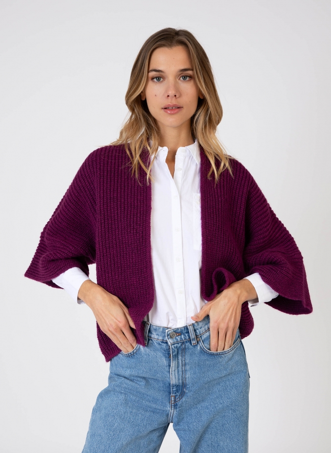 Cardigan with large knit LECINDY  - 1