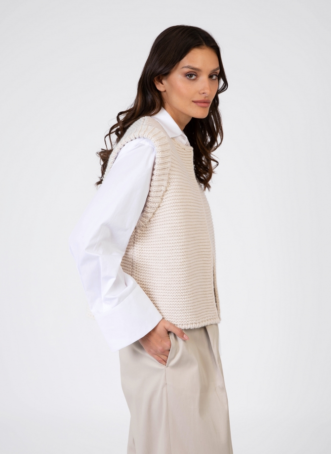 Sleeveless knitted cardigan LEGRINGO  - 12