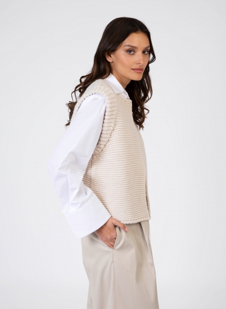 LEGRINGOU sleeveless knitted cardigan  - 18