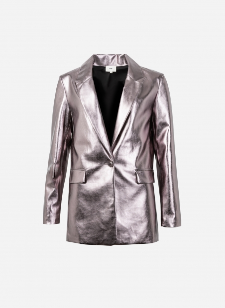 HERMIONE imitation leather suit jacket  - 13