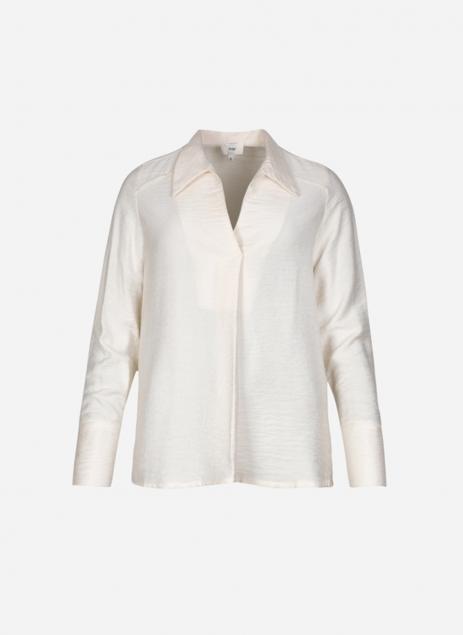Shirt collar blouse with long sleeves KATHYS  - 5