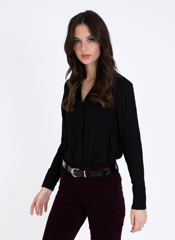 Shirt collar blouse with long sleeves KATHYS  - 13