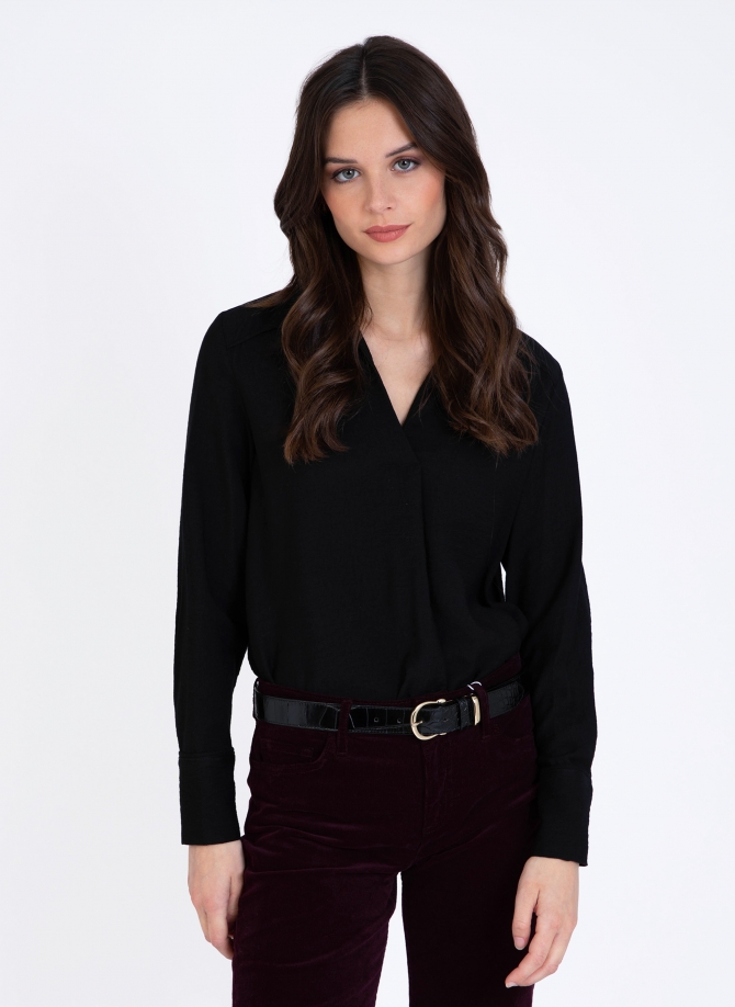Shirt collar blouse with long sleeves KATHYS  - 12