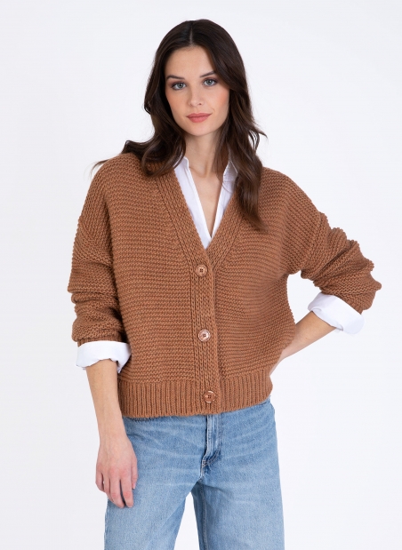Buttoned knitted cardigan LEFLEURY  - 1