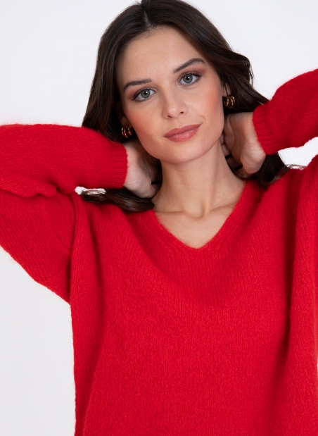 Short V-neck sweater LENOELA  - 5