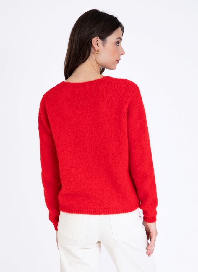 Short V-neck sweater LENOELA  - 3