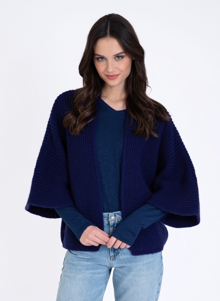 Cardigan with large knit LECINDY  - 6