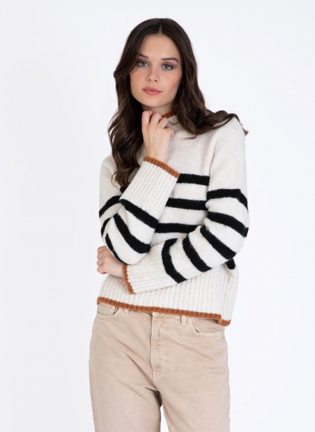 LEROLI cocooning knit striped sweater  - 25