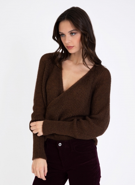 LAUDY knitted wrap sweater  - 25