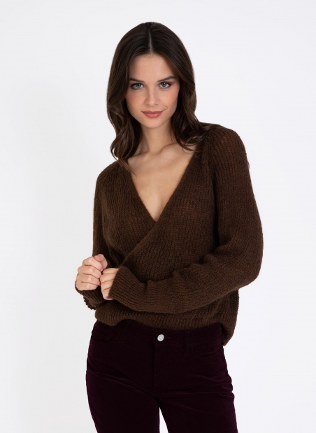 LAUDY knitted wrap sweater  - 23