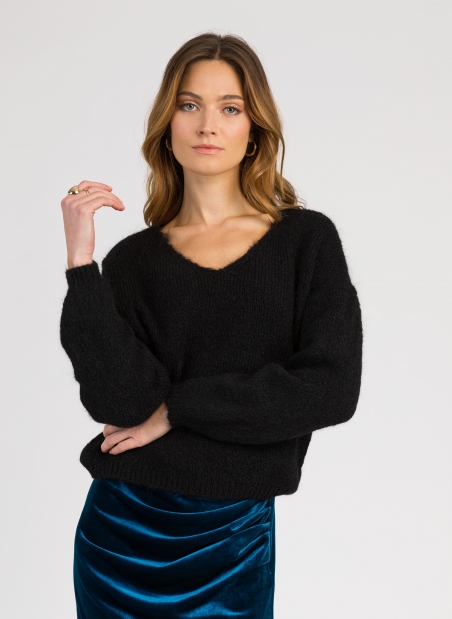 Short V-neck sweater LENOELA  - 8
