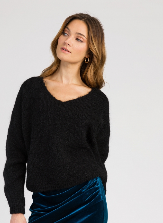 Short V-neck sweater LENOELA  - 12
