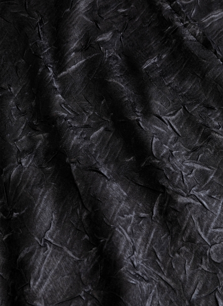 Jupe longue texturée noir JANINA