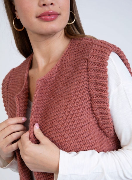 LEGRINGOU sleeveless knitted cardigan  - 34