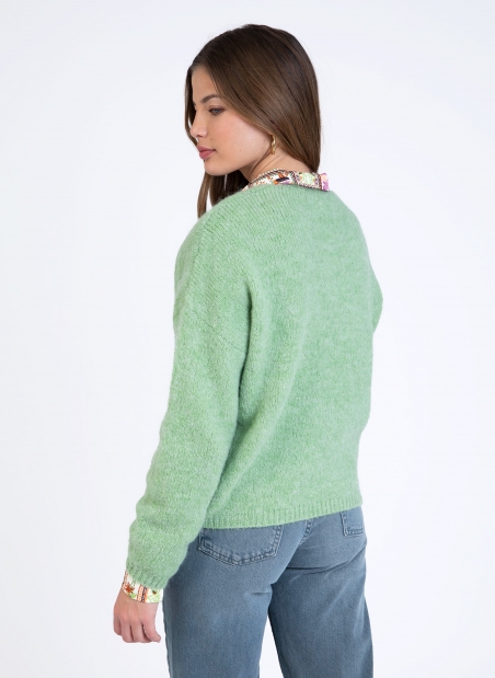 Short V-neck sweater LENOELA  - 22