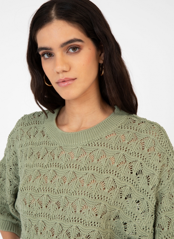PULL MANCHES LONGUES AJOURE VENUSIA  - 4